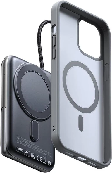 Mcdodo MC-1811 10.000 Mah Manyetik Kablosuz Şarj Cihazı Dahili Type-C - Resim 3