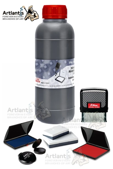 Istampa Mürekkebi 500 gr 1 Adet Yağlı Stampa Mürekkebi Kaşe Mürekkebi Hızlı Kurıma Canlı Renk Uzun Ömürlü - 3