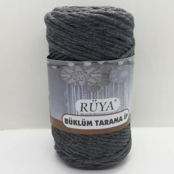Büklüm Makrome Tarama İpi Fume ( 250 Gr )