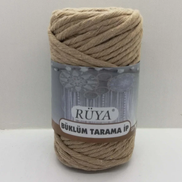 Büklüm Makrome Tarama İpi Bej ( 250 Gr )