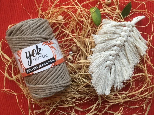 Büklüm Makrome Tarama İpi Bej ( 250 Gr ) - Resim 2