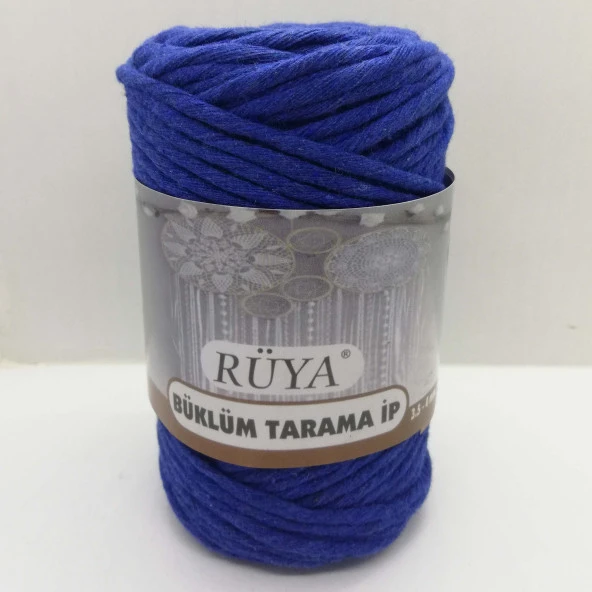 Büklüm Makrome Tarama İpi Saks Mavisi ( 250 Gr )