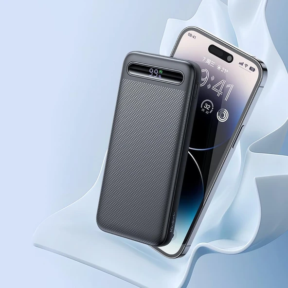 Mcodod Mc-3881 22,5W Star Serisi Pd+Qc 10.000 Mah Dijital Ekranll Powerbank, Siyah - Resim 2