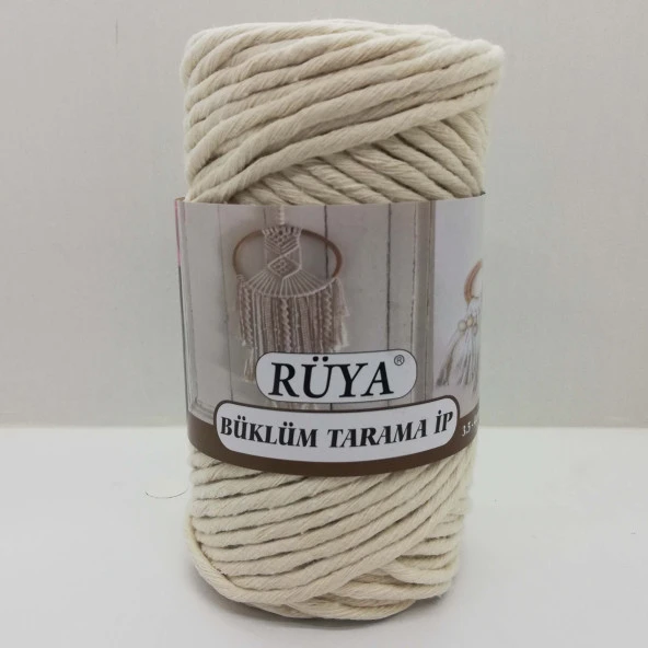 Büklüm Makrome Tarama İpi Krem ( 250 Gr )
