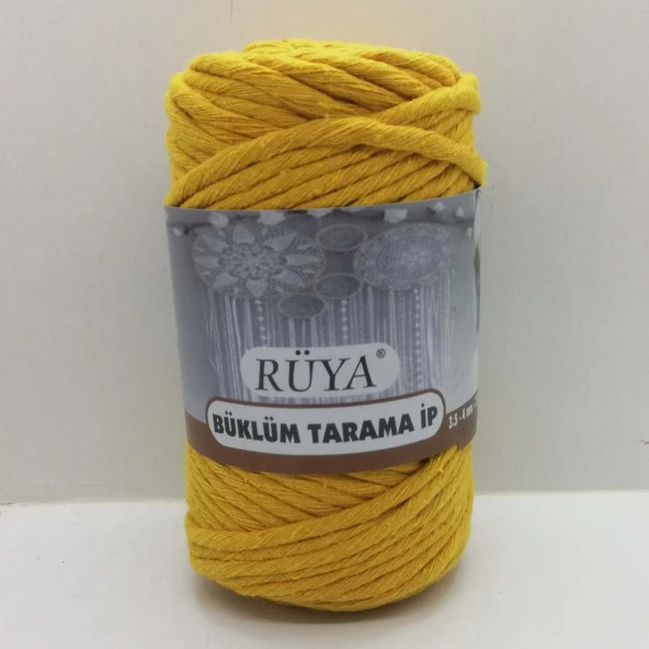 Büklüm Makrome Tarama İpi Hardal ( 250 Gr )