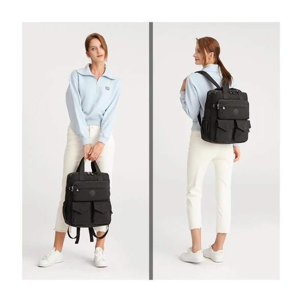 Smart Bags Büyük Boy Krinkıl Kumaş Sırt Çantası Smart Bags 1175 - 4