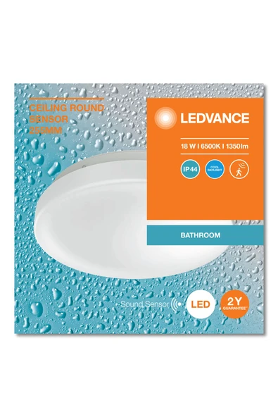 Ledvace Led Plafonyer 18W 6500K 900lm IP44 Sensörlü Sarı Işık Armatür - 7