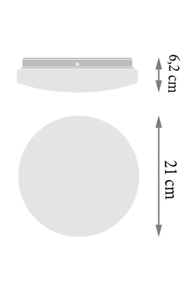 Ledvace Led Plafonyer 12W 2700K 900lm IP44 Sarı Işık Armatür - Resim 10