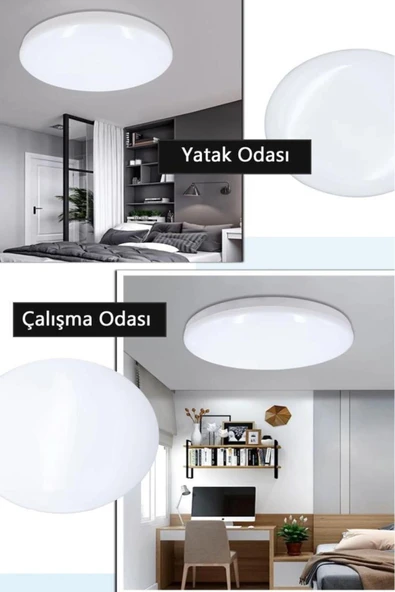 Ledvace Led Plafonyer 12W 2700K 900lm IP44 Sarı Işık Armatür - Resim 5