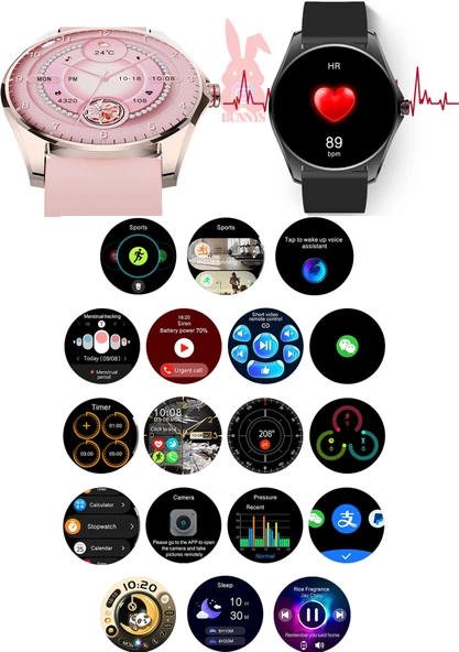 Bunnys Poco X4 Pro Uyumlu Akıllı Saat Ultra İnce Konuşma Özellikli 2025 - Resim 3