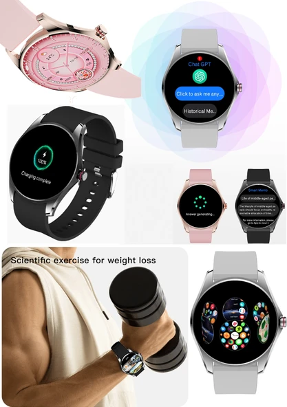 Bunnys Poco X4 Pro Uyumlu Akıllı Saat Ultra İnce Konuşma Özellikli 2025 - Resim 2