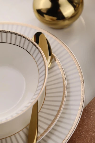 Kütahya Porselen Bone Kalipso Yemek Takımı 27 Parça 6 Kişilik - 2