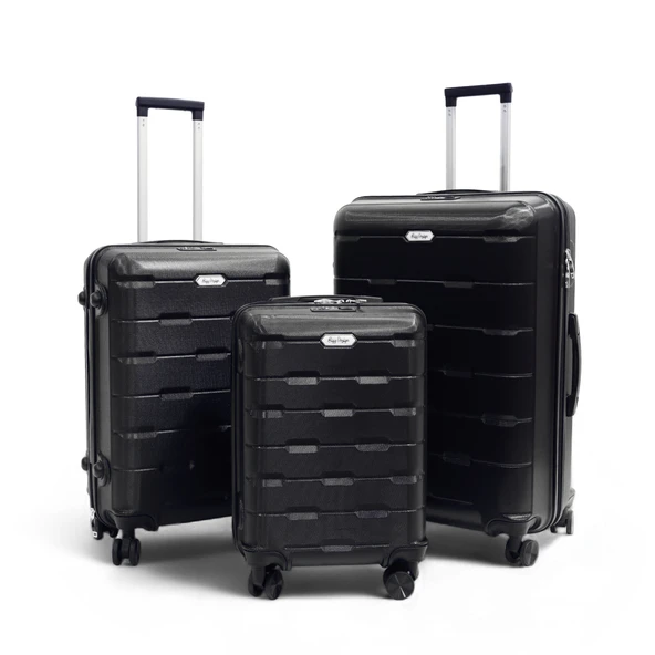 Biggdesign Moods Up 3'lü Valiz Seti, TSA Kilitli, ABS Gövde, Siyah