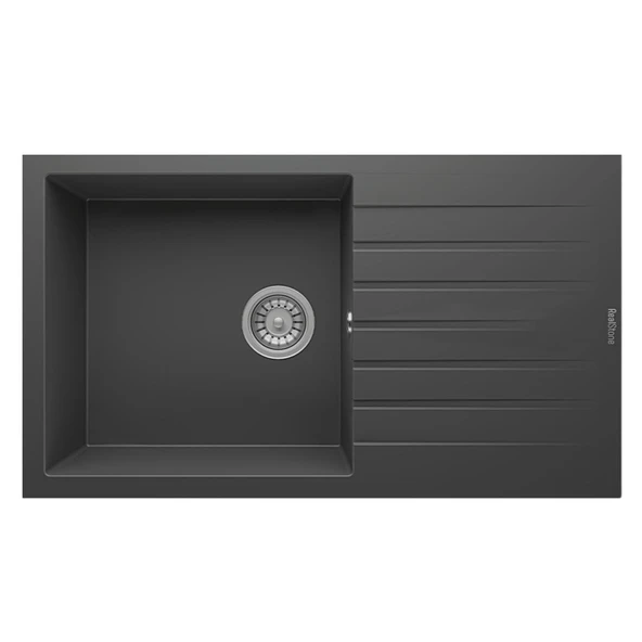 Real P014 LOADİKYA 86 XL Antrasit Granit Mutfak Eviyesi 86X50 cm