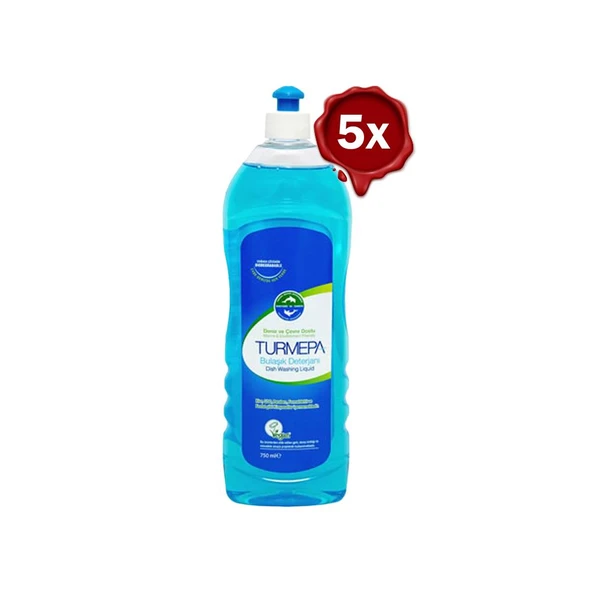 Turmepa Elde Yıkama Bulaşık Deterjanı 750 ml x 5