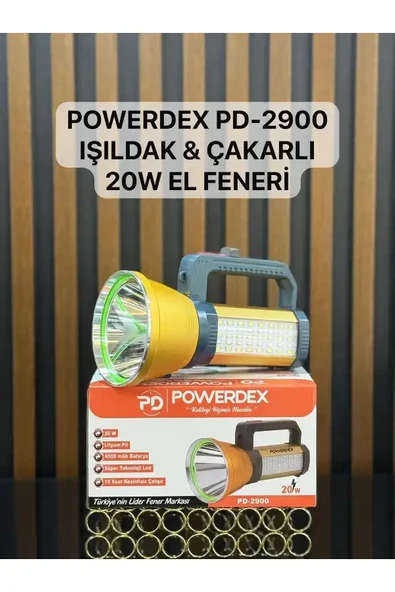 Powerdex PD-2900 2000 Lümen Led Şarjlı El Feneri