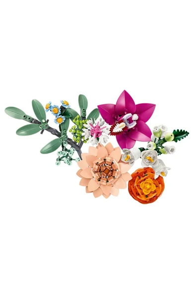 Botanicals Pembe Çiçek Buketi 10342 - Yetişkinler için Dekoratif Çiçek Yapım Seti (749 P - 5