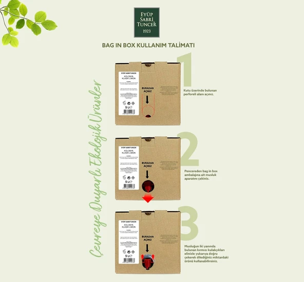 Eyüp Sabri Tuncer Klasik Limon Kolonyası Yedek Şişe 1 Litre - Resim 3