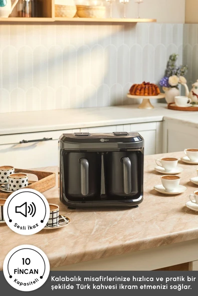 Hatır Hüp Düet İkili Aroma Türk Kahve Makinesi Space Gray - 4