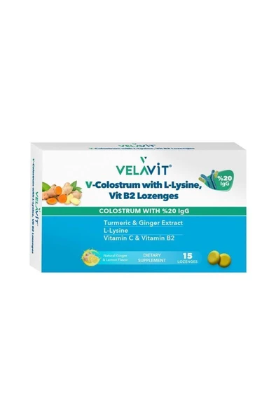 Velavit V Colostrum With L Lysine Vitamin B2 Lozenges 15 Pastil - 3