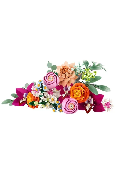Botanicals Pembe Çiçek Buketi 10342 - Yetişkinler için Dekoratif Çiçek Yapım Seti (749 P - 2