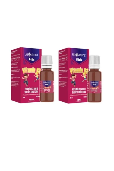 Venatura Kids Vitamin D3 400 IU Damla 20 ml 2 Adet