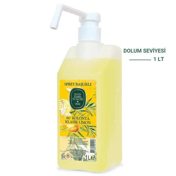 Eyüp Sabri Tuncer Klasik Limon Kolonyası Sprey Başlıklı 1 lt