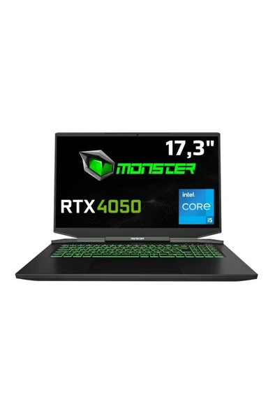 Monster Abra A7 V14.5.2 i5-13500H 32 GB 1 TB SSD RTX4050 17.3" FreeDOS Full HD Gaming Laptop AÇIK KUTU SIFIR