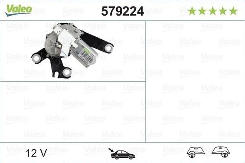 Valeo 579224  Silecek Motoru Arka 206 97- 536949750