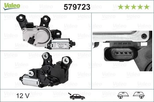 Valeo 579723  Silecek Motoru Arka Volkswagen Touareg Iı Iı Silecek Motoru Binek 7p6955711a - 1