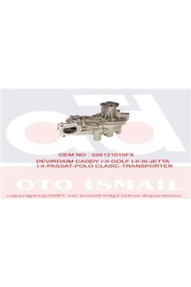 Graf PA579 Pa579 Devirdaim Su Pompası Golf Iıı Polo Classıc Passat Caddy Transporter T4 1.9 Tdı ürün görseli 1