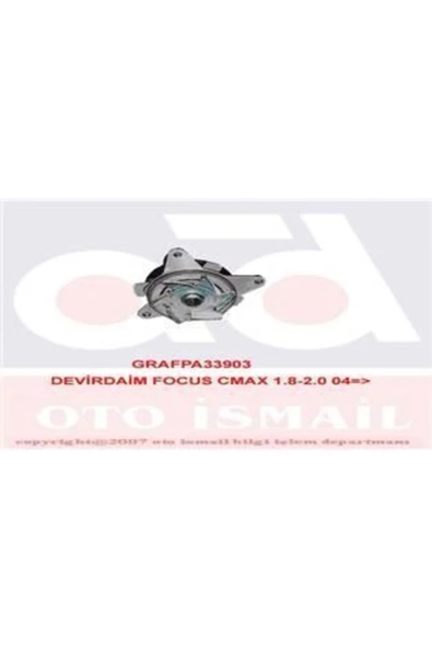 Graf PA903 Pa903 Devirdaim Su Pompası Cmax Focus Mondeo / Mazda 6 / S40 S60 S80 / Range Rover Evoque 11- 1