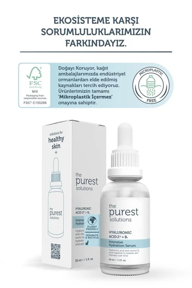 The Purest Solutions Hyaluronic Acid %2 + B5 Intensive Hydration Serum 30 ml - 5