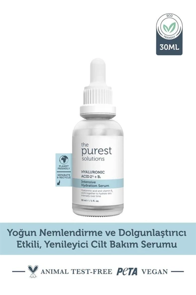 The Purest Solutions Hyaluronic Acid %2 + B5 Intensive Hydration Serum 30 ml