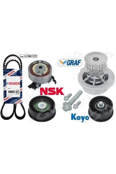 GVA 59WPK9008 Devirdaimli Eksantrik Gergi Kiti Astra G-corsa C-vectra C-merıva A-zafıra A 1.4-1.6-1.8 16v Z16-14xe ürün görseli 1