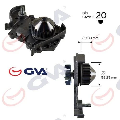 GVA 5211120  Devirdaim Megane-R19 1.6 Enj CLIO Symol 1.4 K7M-Logan-Sandero 1.4İ-1.6İ ürün görseli 1