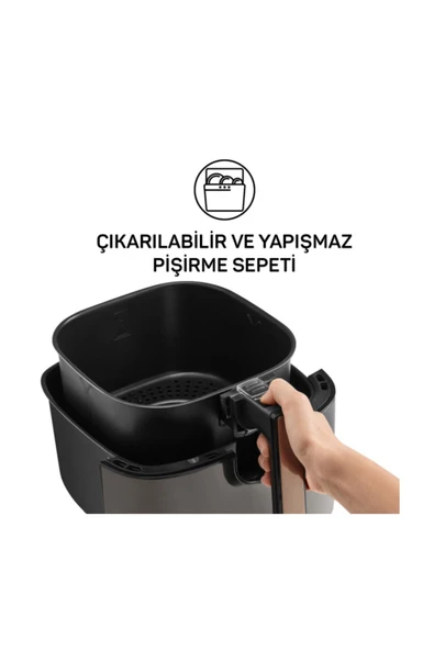 Arzum Siyah 1750 Airtasty XL Air Fryer Sıcak Hava Fritözü 8 Program - 2