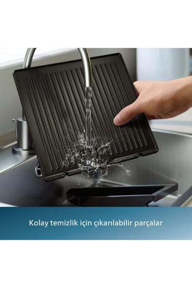 Philips HD6301 2200W 5000 Serisi Yanmaz Yapışmaz Döküm Plakalı Izgara Ve Tost Makinesi - 2