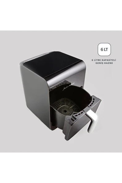 Karaca jumbo&homend Airfryday 2507H 12 Farklı Program Dokunmatik Ekran Buhar Fonksiyonlu 6L Airfryer - 3