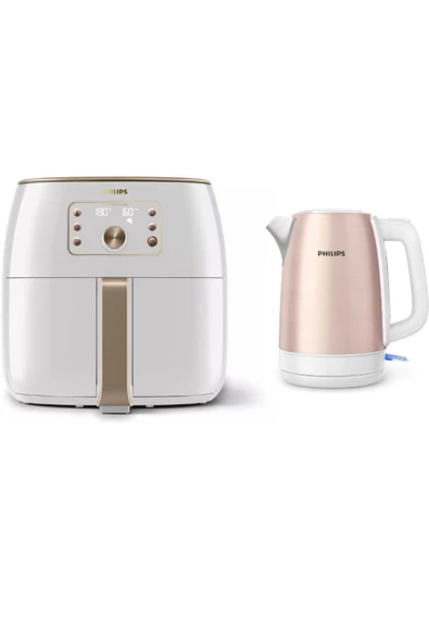 Philips PHİLİPS Avantaj Paket Premium XXL 1.4 KG 7.3 Litre/Philips Rose Kettle 1,7L Kapasite,Paslanmaz Çelik
