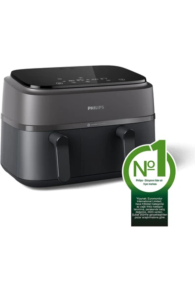Philips Çift Hazneli Airfryer 3000 Serisi, 9l  2 Hazneli ,Rapid Air  HomeID Uygulaması - 2