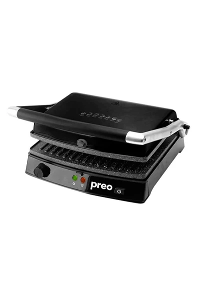 Preo Ptg05 2000w 6 Tost Kapasiteli Döküm Plakalı Siyah Tost Makinesi