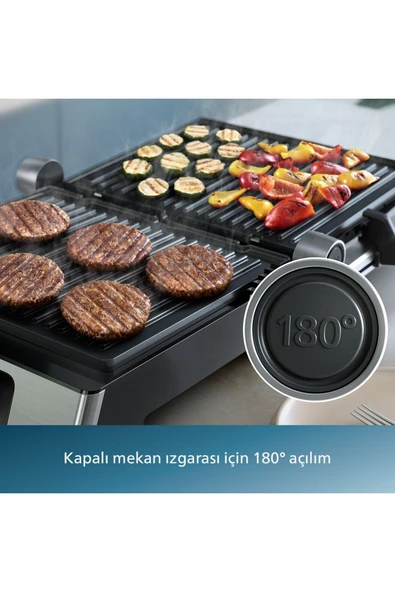 Philips HD6301 2200W 5000 Serisi Yanmaz Yapışmaz Döküm Plakalı Izgara Ve Tost Makinesi - 6