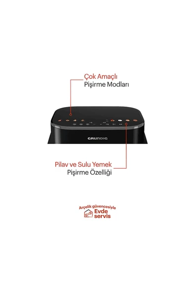 Grundig FRY 8420 AirFit+ Buhar Destekli Airfryer Antrasit - 6