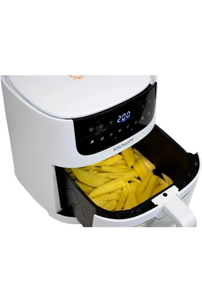 Kitchen Air Fryer 6l Fritöz Beyaz
