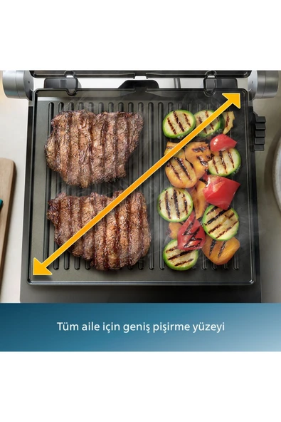 Philips HD6301 2200W 5000 Serisi Yanmaz Yapışmaz Döküm Plakalı Izgara Ve Tost Makinesi - 5