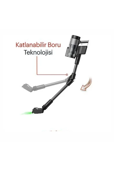 Grundig Ultra Pro Kablosuz Şarjlı Dikey Süpürge Siyah Gümüş - 3