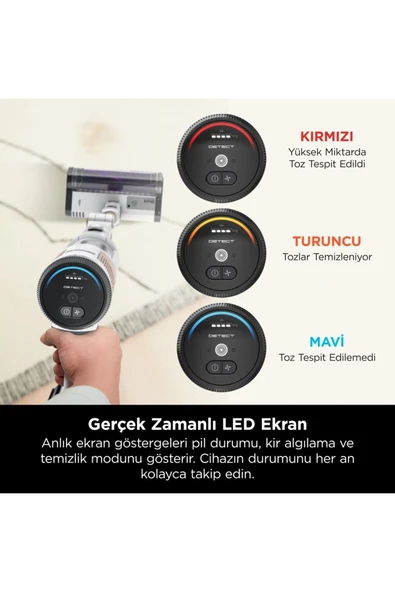 Shark empty Auto-Empty Sistemli Turbo Başlıklı Şarjlı Dikey Süpürge - 4