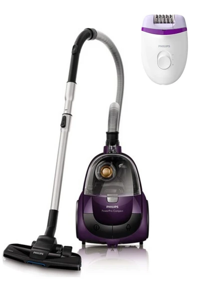 Philips Fc9323-07 Powerpro Compact Toz Torbasız Elektrikli Süpürge ve Bre225 Epilatör