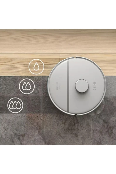 Philips A1 SERİES 3000 Serisi Islak Kuru Moplu Beyaz Robot Süpürge,4000 Pa, Sert Zemin Ve Halıya Uygun XU300 - 4
